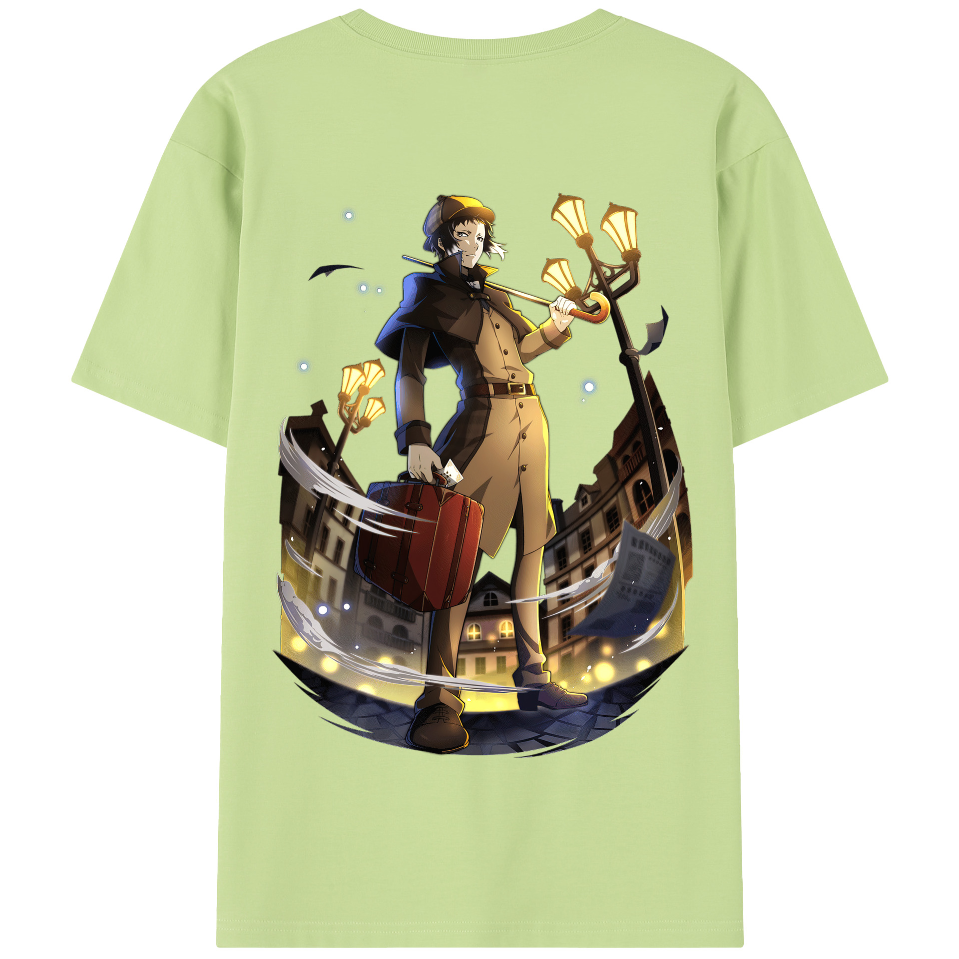 （画像用） 文豪ストレイドッグス Bungo Stray Dogs 綿100％半袖Tシャツ（背面プリント）